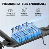 Electric Scooter LADPED LP60 350W Max 19mph Speed 8.5inch Tire Folding Design with 16 Miles Range for Adult Urban Commuting by Home for Health and Beauty