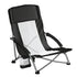 Camping Beach Chair Portable Lightweight Low Mesh Back Padded Armrests Folding Beach Chair with Cup Holder Storage Pocket for Camp Picnic Lawn by Home for Health and Beauty