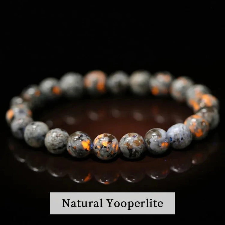 JD Natural Stone Beads Bracelet Amethyst Tiger Eye Crystal Quartz Agate Gem Beads Bangles Women Men Reiki Healling Jewelry Gift by Home for Health and Beauty