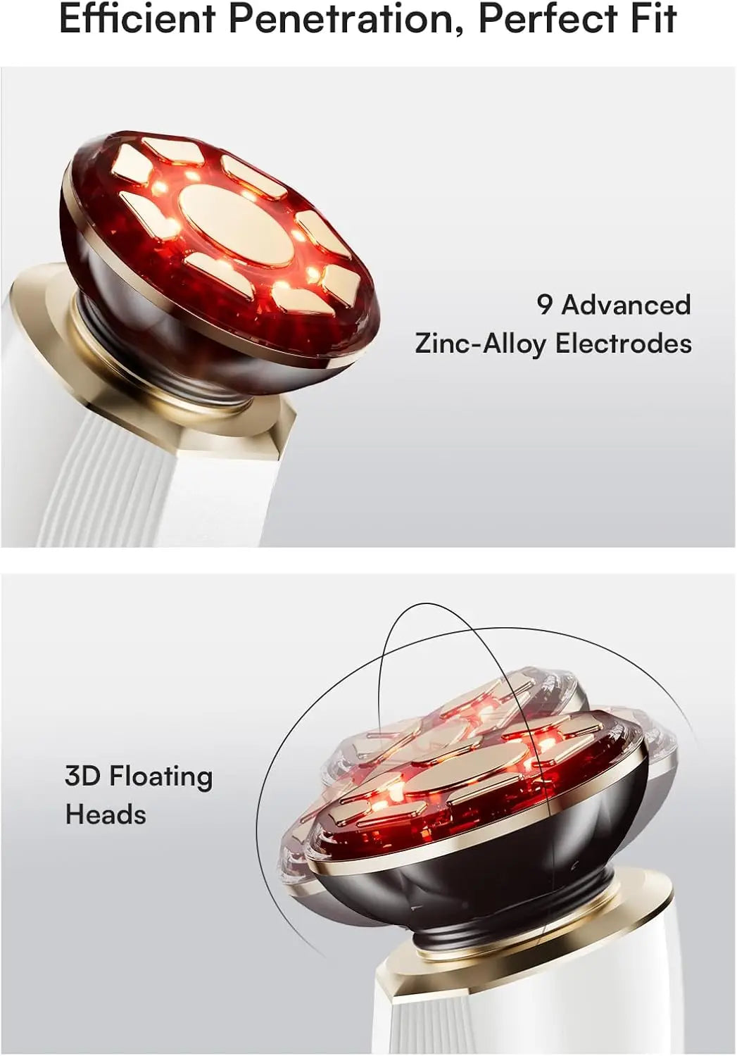 Three in one red light facial and neck beauty device, a skincare tool that eliminates skin swelling and tightens the skin by Home for Health and Beauty