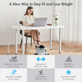 Mini Under Desk Pedal Exerciser Bike Multi-Function Motorized Digital With LCD Screen Display for Leg Arm and Knee for Elderly by Home for Health and Beauty