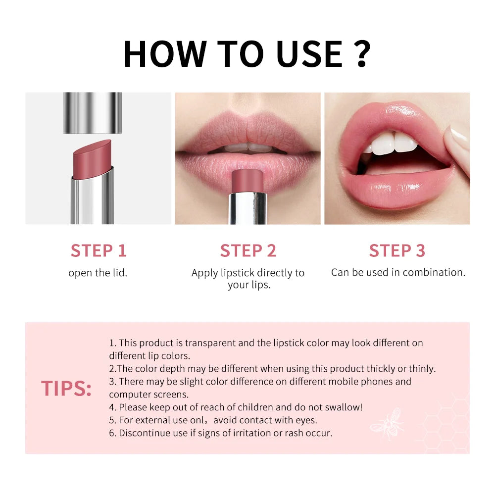 Lakerain Nearly Lipstick Lip Balm Natural Color Creamy Texture Long Lasting Moisturizing Nourishing Lip Care Gloss Cosmetic by Home for Health and Beauty