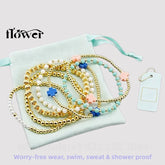 Waterproof Charm Beads Stackable Bracelets Bangles Fashion Fine Jewelry Gift For Women Anniversary Birthday by Home for Health and Beauty