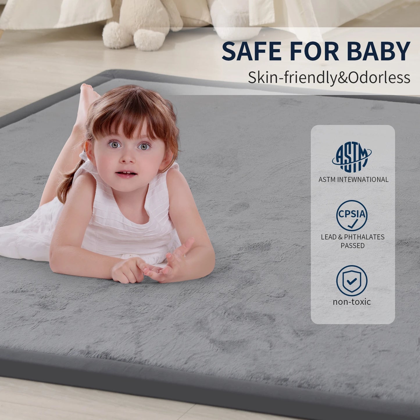 Huloo Sleep Baby Play Mat Non-Slip Crawling Rug Living Room