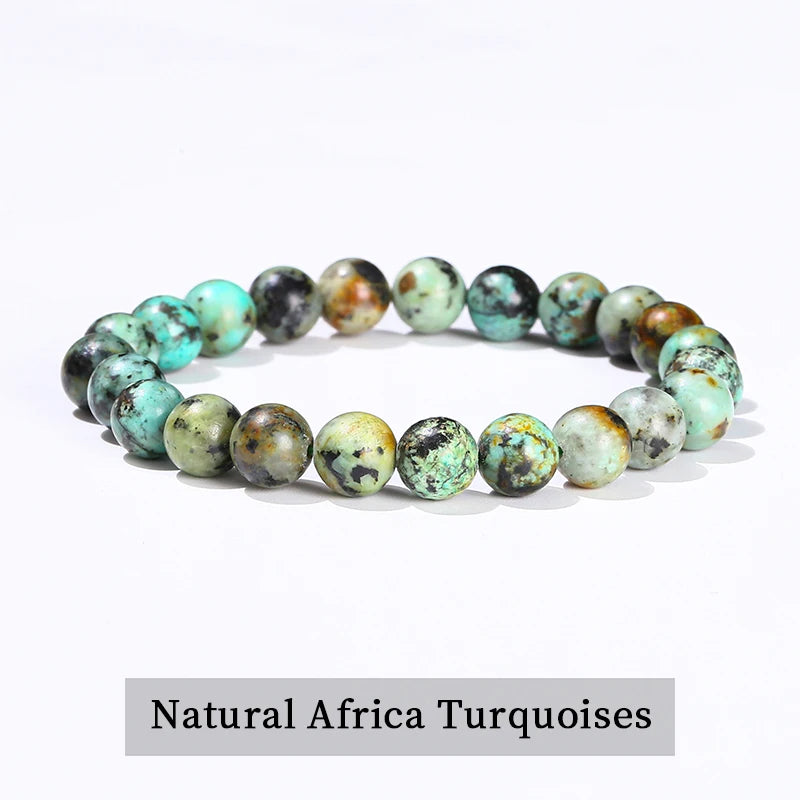 JD Natural Stone Beads Bracelet Amethyst Tiger Eye Crystal Quartz Agate Gem Beads Bangles Women Men Reiki Healling Jewelry Gift by Home for Health and Beauty