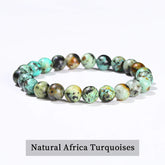 JD Natural Stone Beads Bracelet Amethyst Tiger Eye Crystal Quartz Agate Gem Beads Bangles Women Men Reiki Healling Jewelry Gift by Home for Health and Beauty