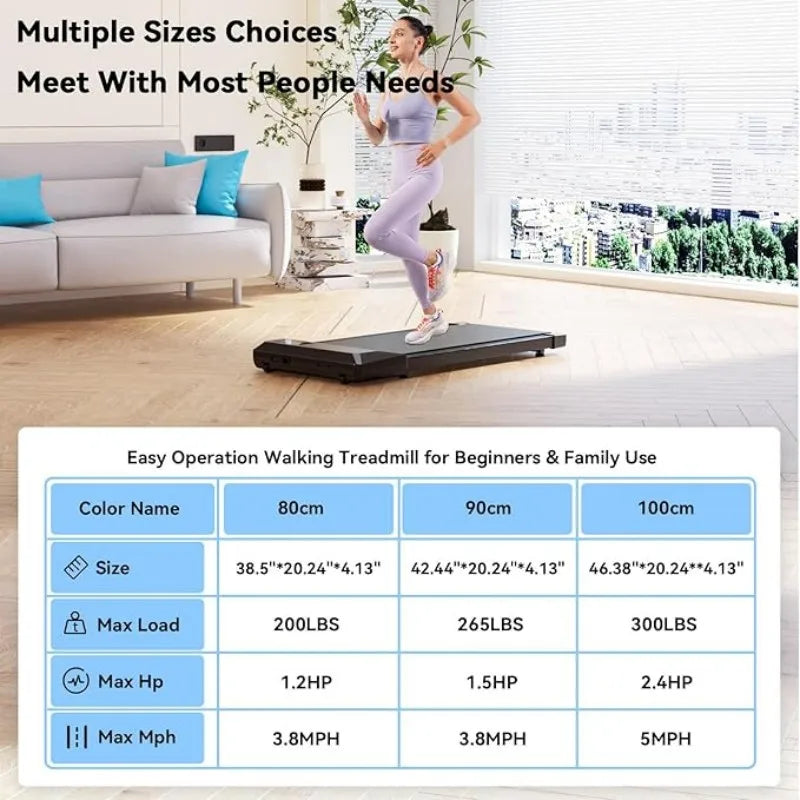2-in-1 Home/Office 2.5 HP Walking Treadmill,mini Treadmills for Small Spaces with APP & Remote Control by Home for Health and Beauty