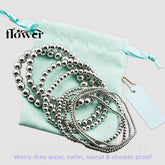 Waterproof Charm Beads Stackable Bracelets Bangles Fashion Fine Jewelry Gift For Women Anniversary Birthday by Home for Health and Beauty