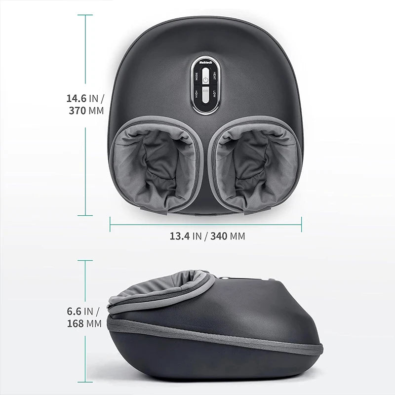 Foot Massager Electric Heating Therapy Air Compression Shiatsu by Home for Health and Beauty