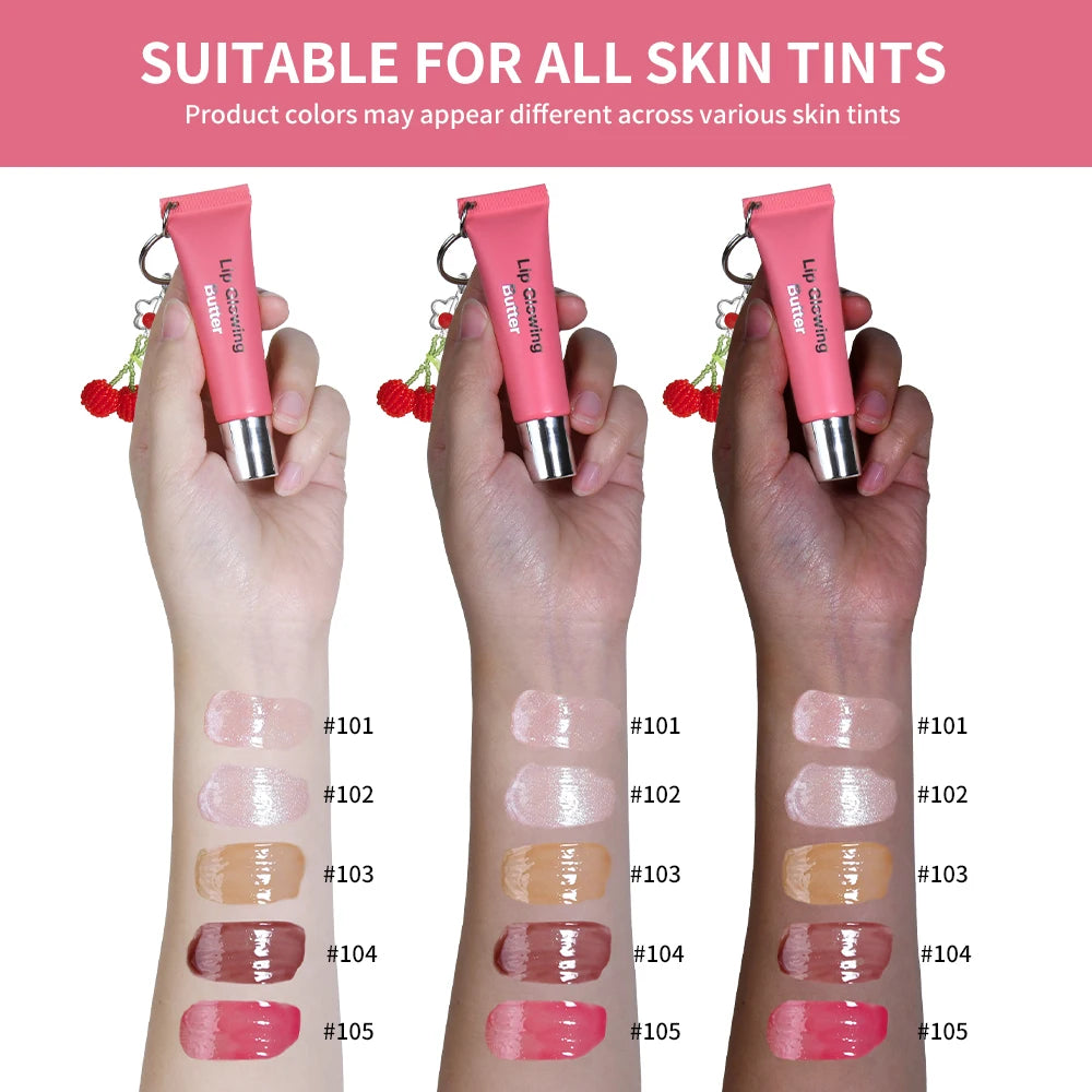 Moisturizing Lip Balm Lip Gloss Long Lasting Butter Pink Nourishing Makeup Care Hydrating Glowing Shine Lipstick Korean Cosmetic by Home for Health and Beauty