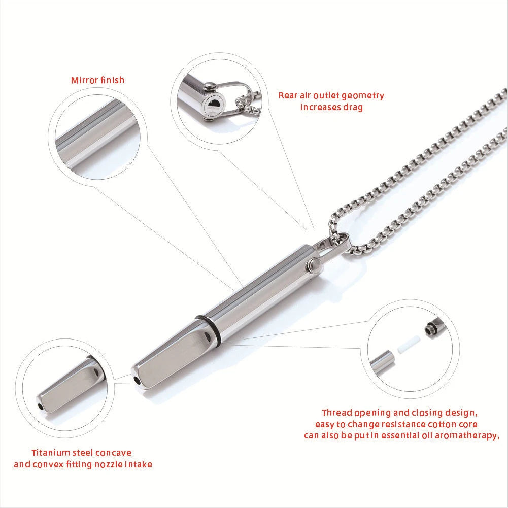 Anxiety Relief Breathing Necklace For Quitting Smoking Meditation