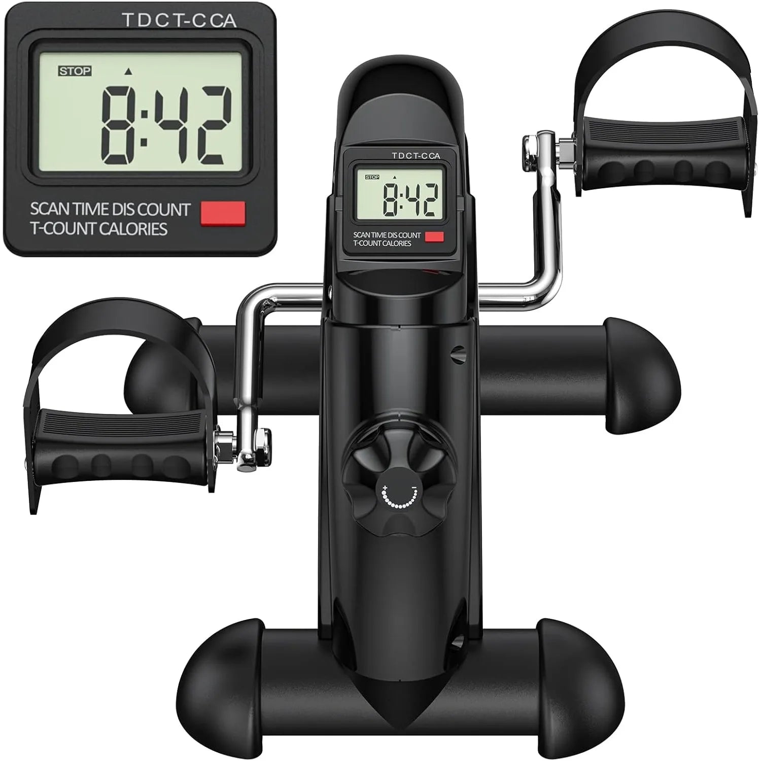 Mini Exercise Bike, Under Desk Bike Pedal Exerciser for Arm/Leg Exercise, Adjustable Magnetic Resistance Desk Cycle by Home for Health and Beauty