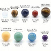 Solar System Natural Crystal Gemstones Set 9 Planets Sphere Ball Stone Galaxy Model Ornaments Gift Home Office Decor by Home for Health and Beauty