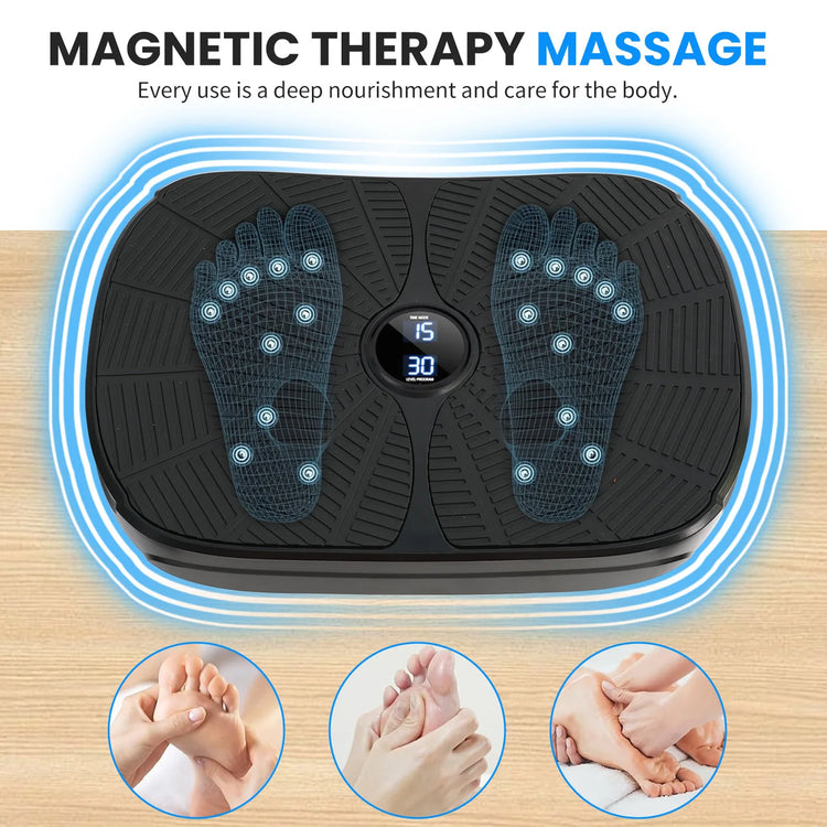 Vibration Plate Exercise Kit With Resistance Bands and Presets by Home for Health and Beauty